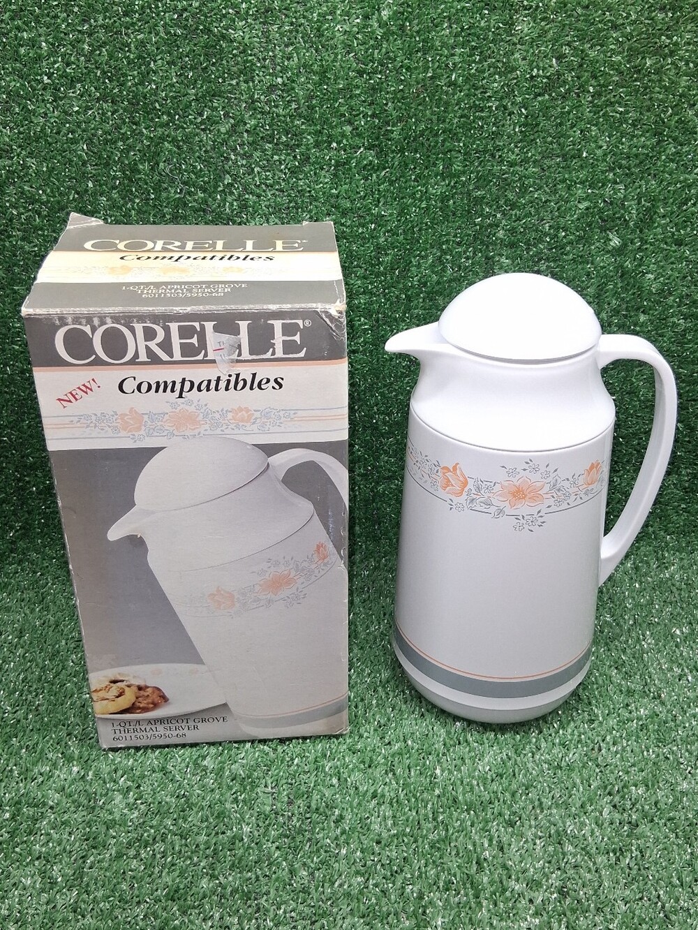Corelle Coordinates Apricot Grove Pattern Carafe 1 qt Hot/Cold Thermal Server